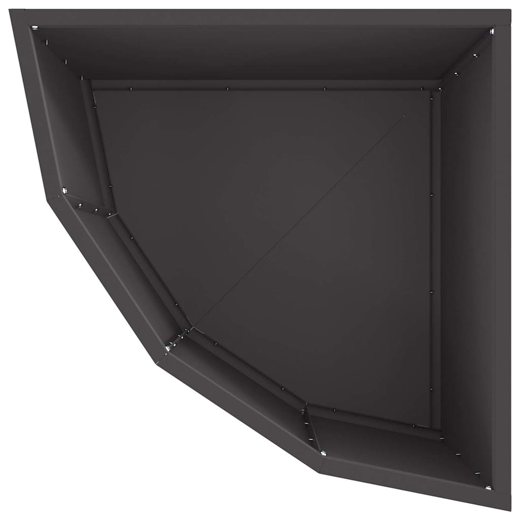 vidaXL Doniczka Różnorożna Czarny 45 x 45 x 35 cm Stal
