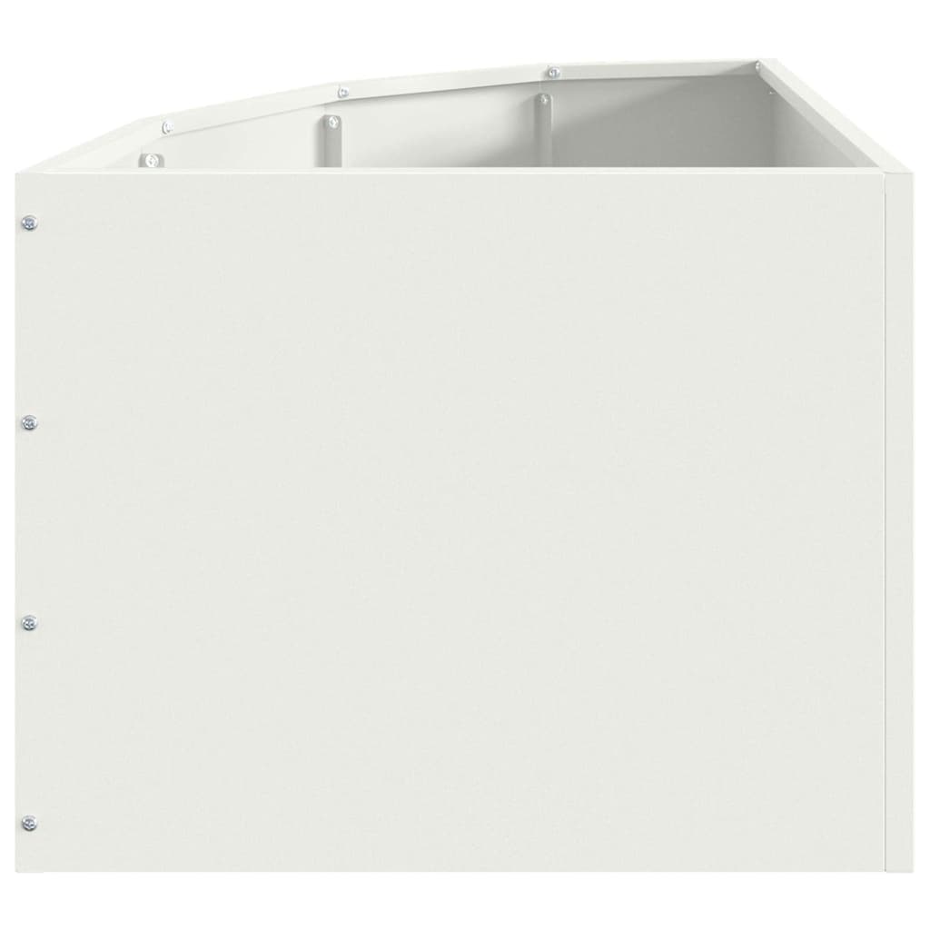 vidaXL Doniczka Różnorożna Biały 45 x 45 x 35 cm Stal