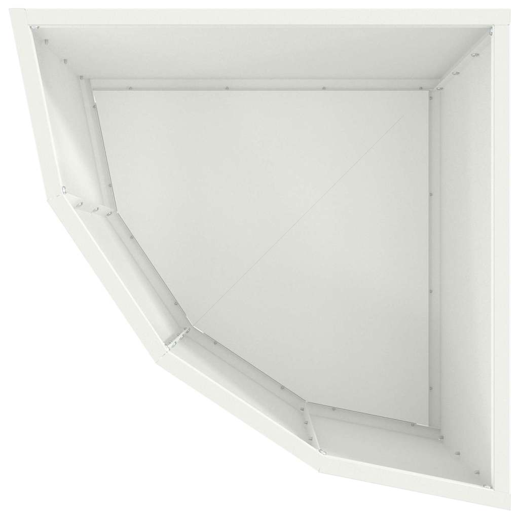 vidaXL Doniczka Różnorożna Biały 45 x 45 x 35 cm Stal