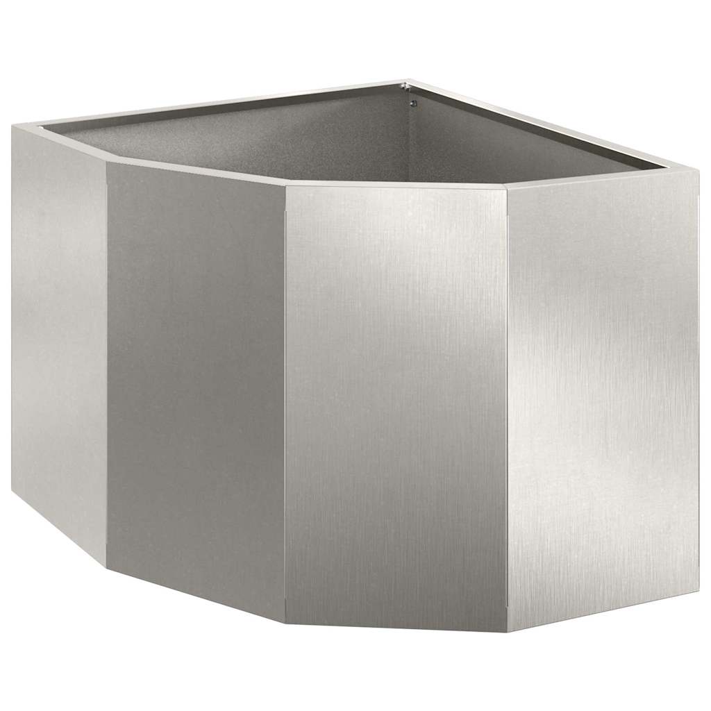 vidaXL Doniczka Różnorożna Srebrny 45 x 45 x 35 cm stal nierdzewna