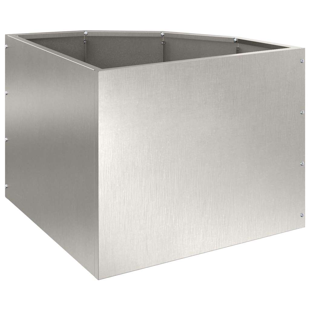 vidaXL Doniczka Różnorożna Srebrny 45 x 45 x 35 cm stal nierdzewna