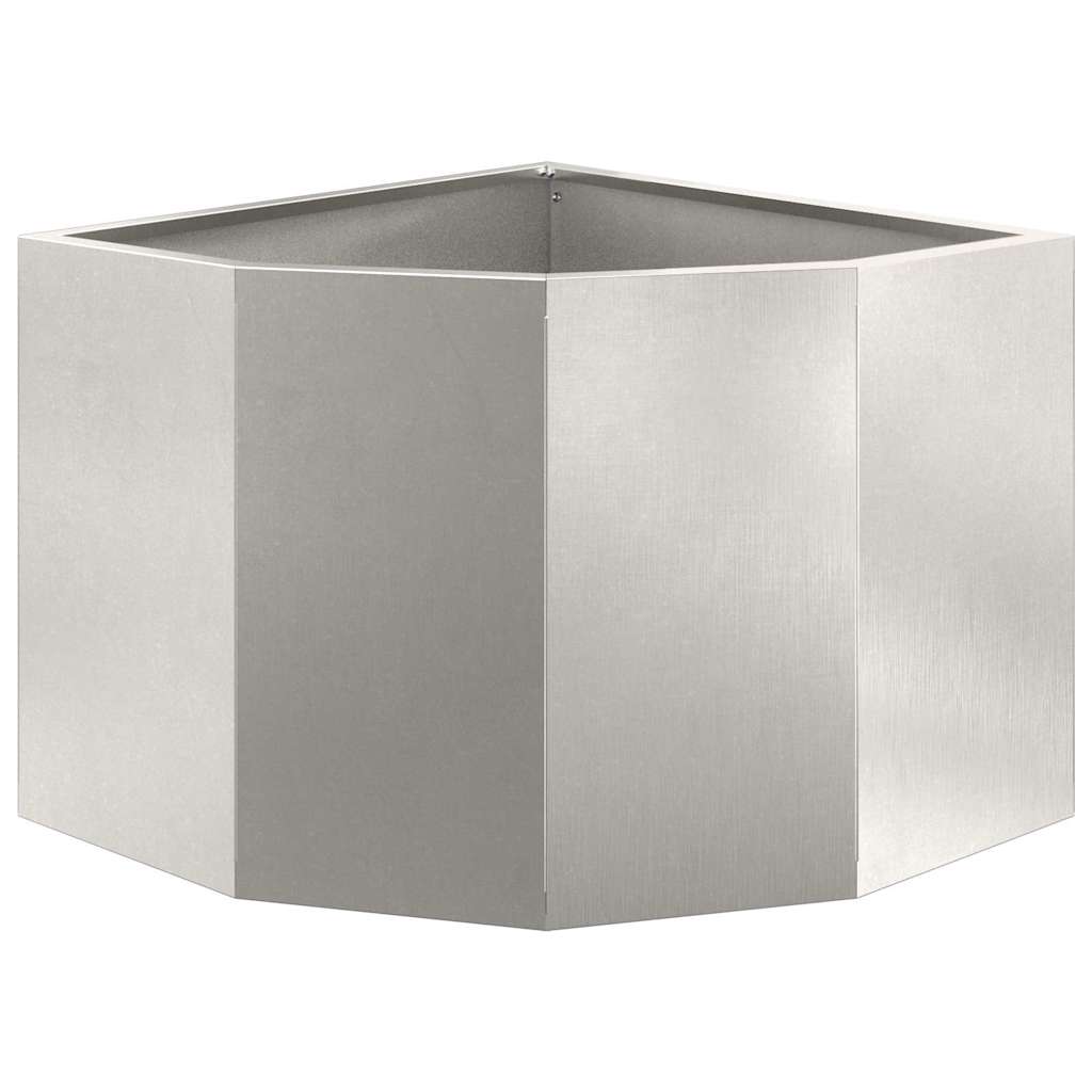 vidaXL Doniczka Różnorożna Srebrny 45 x 45 x 35 cm stal nierdzewna