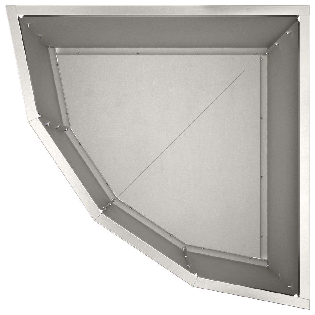 vidaXL Doniczka Różnorożna Srebrny 45 x 45 x 35 cm stal nierdzewna