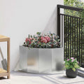 vidaXL Doniczka Różnorożna Srebrny 45 x 45 x 35 cm Stal galwanizowana