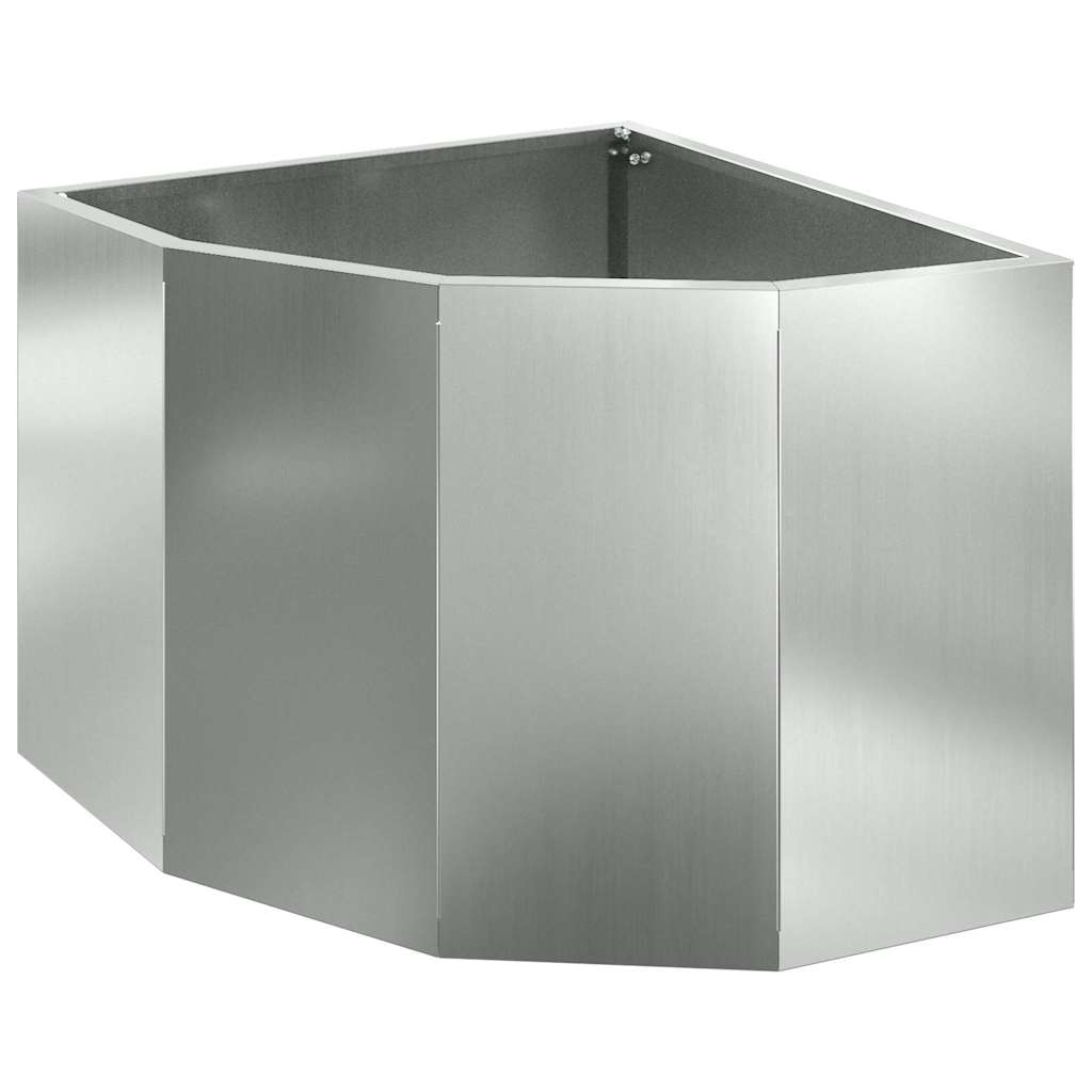 vidaXL Doniczka Różnorożna Srebrny 45 x 45 x 35 cm Stal galwanizowana