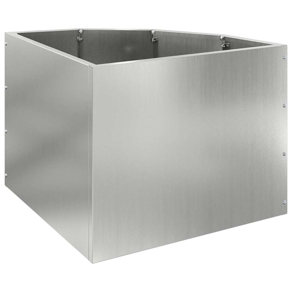 vidaXL Doniczka Różnorożna Srebrny 45 x 45 x 35 cm Stal galwanizowana