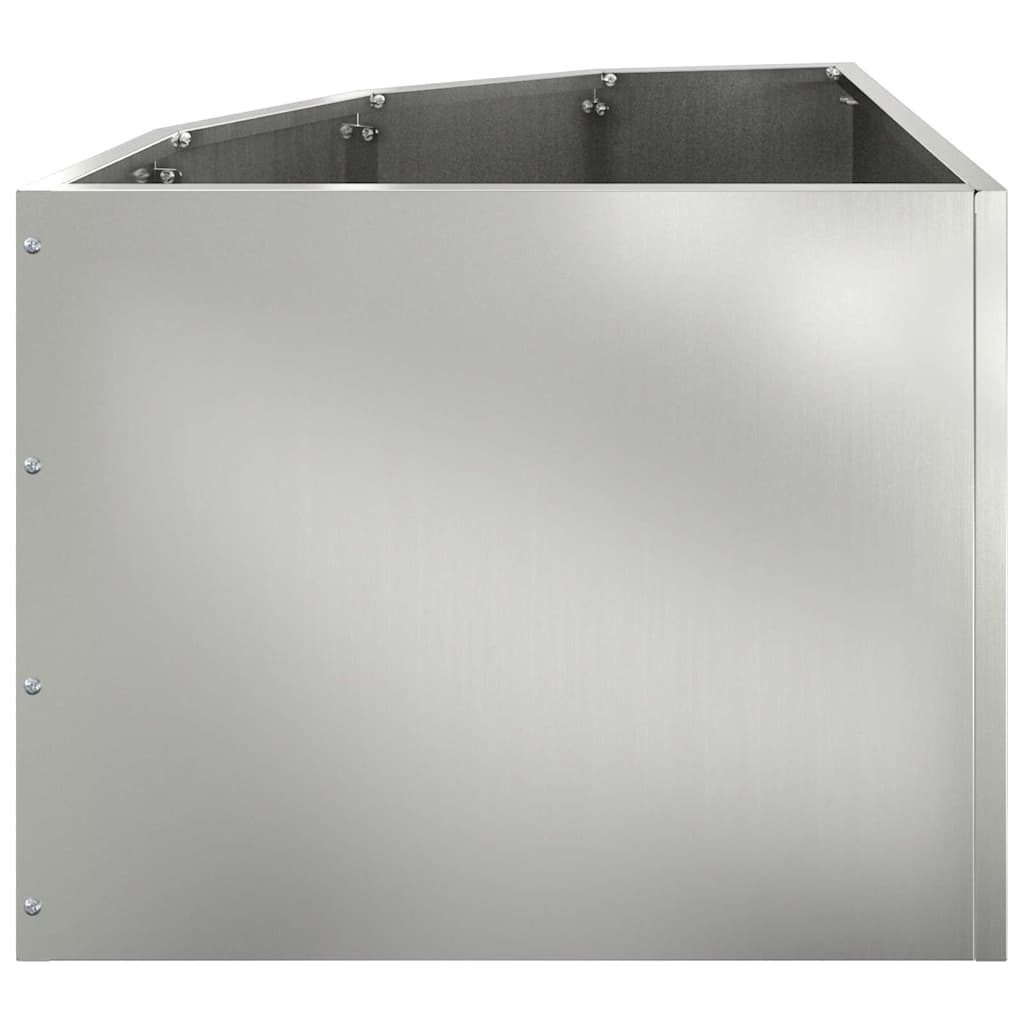 vidaXL Doniczka Różnorożna Srebrny 45 x 45 x 35 cm Stal galwanizowana
