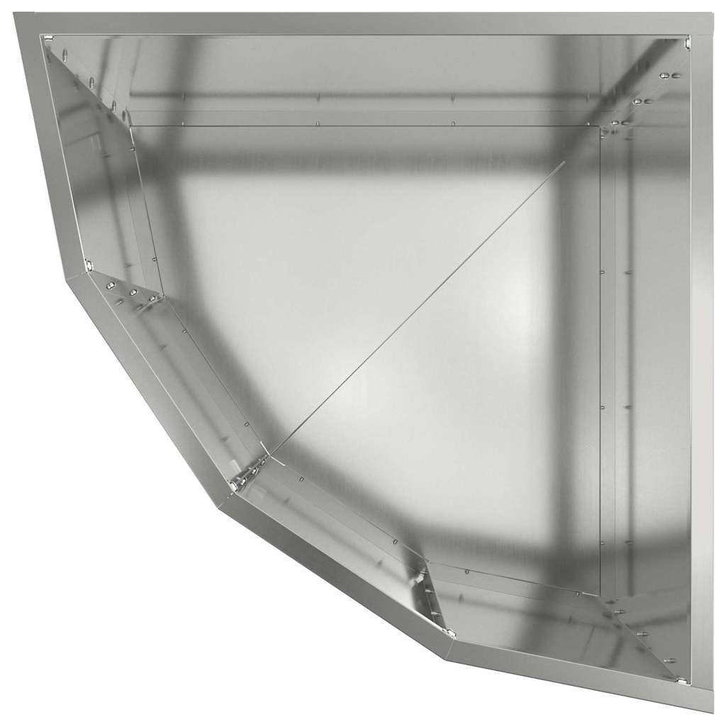 vidaXL Doniczka Różnorożna Srebrny 45 x 45 x 35 cm Stal galwanizowana