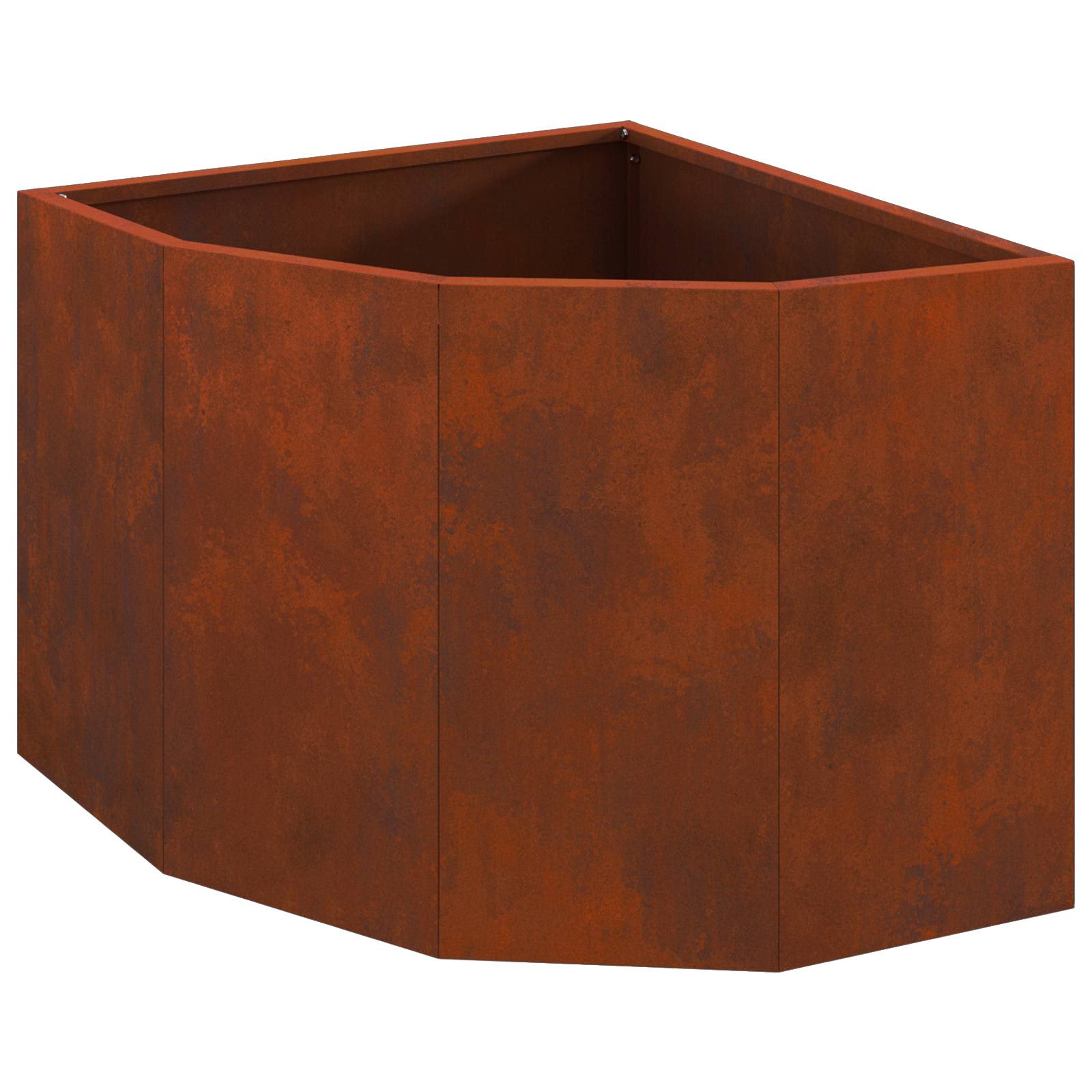 vidaXL Doniczka Różnorożna Rdzawy 45 x 45 x 35 cm Stal kortenowska