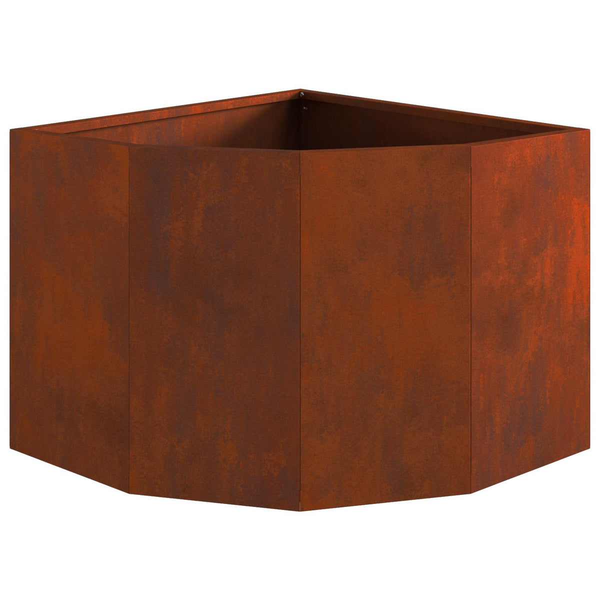 vidaXL Doniczka Różnorożna Rdzawy 45 x 45 x 35 cm Stal kortenowska