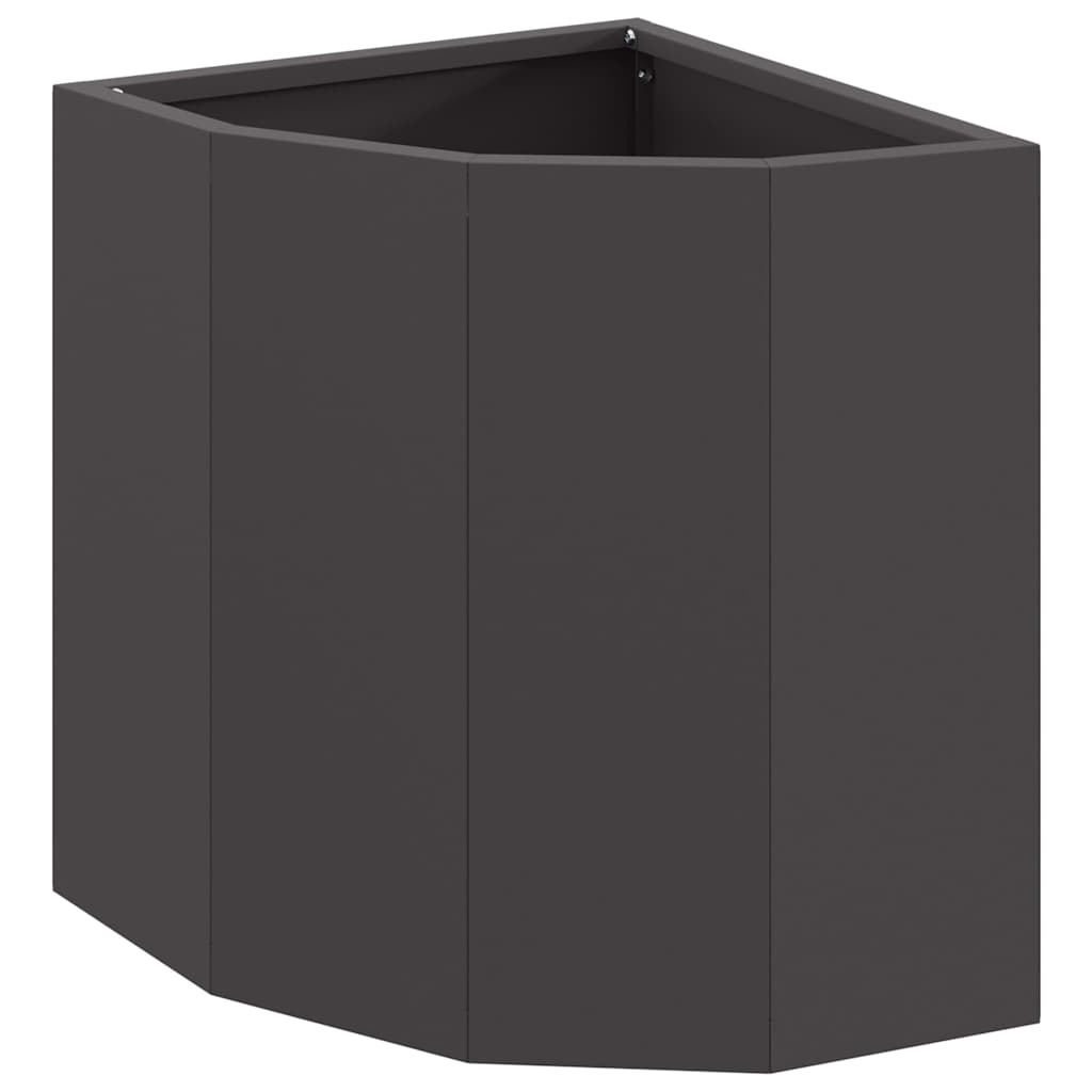 vidaXL Doniczka Różnorożna Czarny 30 x 30 x 35 cm Stal