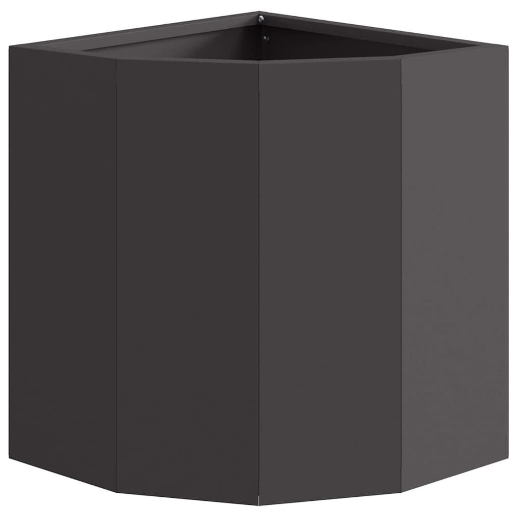 vidaXL Doniczka Różnorożna Czarny 30 x 30 x 35 cm Stal