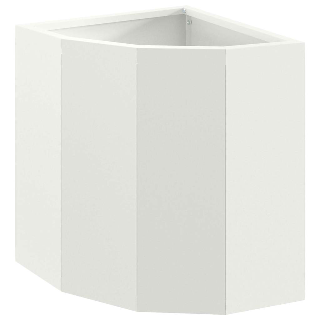 vidaXL Doniczka Różnorożna Biały 30 x 30 x 35 cm Stal