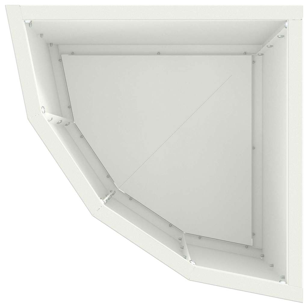 vidaXL Doniczka Różnorożna Biały 30 x 30 x 35 cm Stal