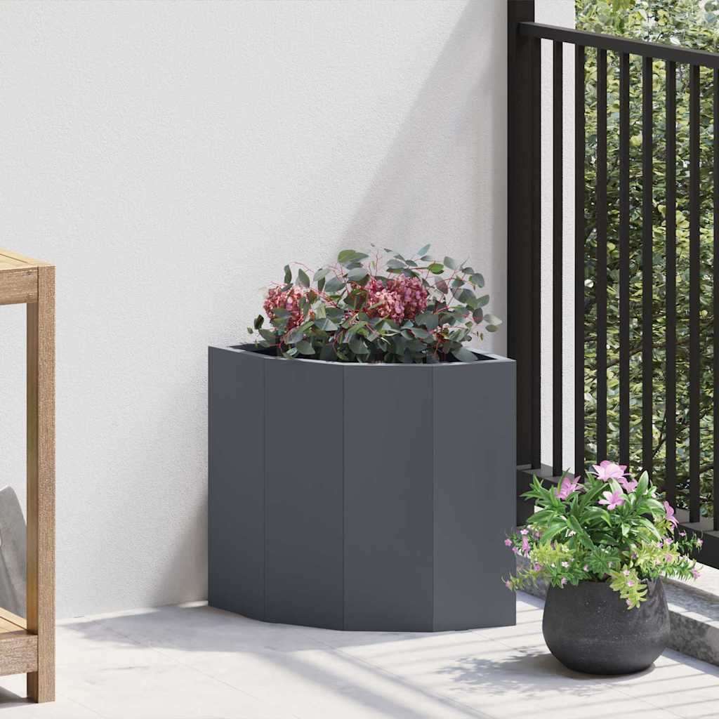 vidaXL Doniczka Różnorożna Antracyt 30 x 30 x 35 cm Stal