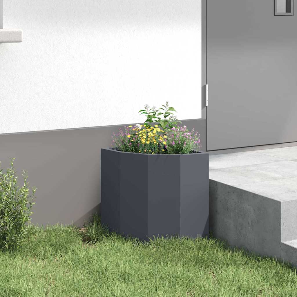 vidaXL Doniczka Różnorożna Antracyt 30 x 30 x 35 cm Stal