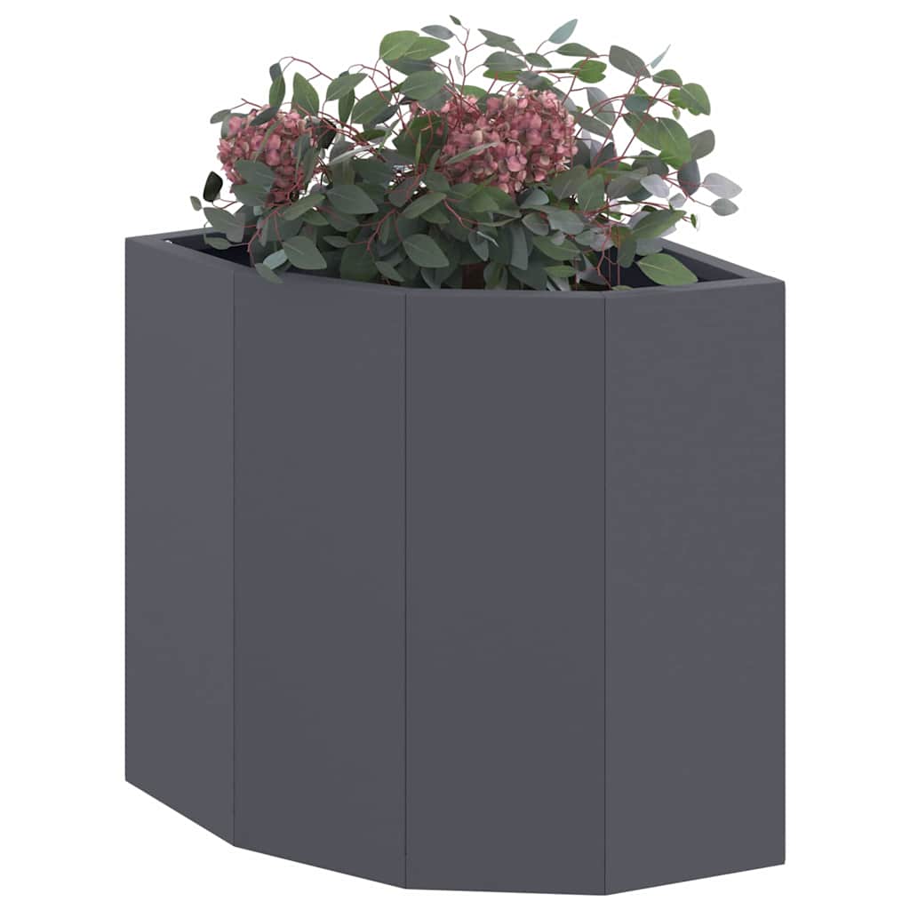 vidaXL Doniczka Różnorożna Antracyt 30 x 30 x 35 cm Stal
