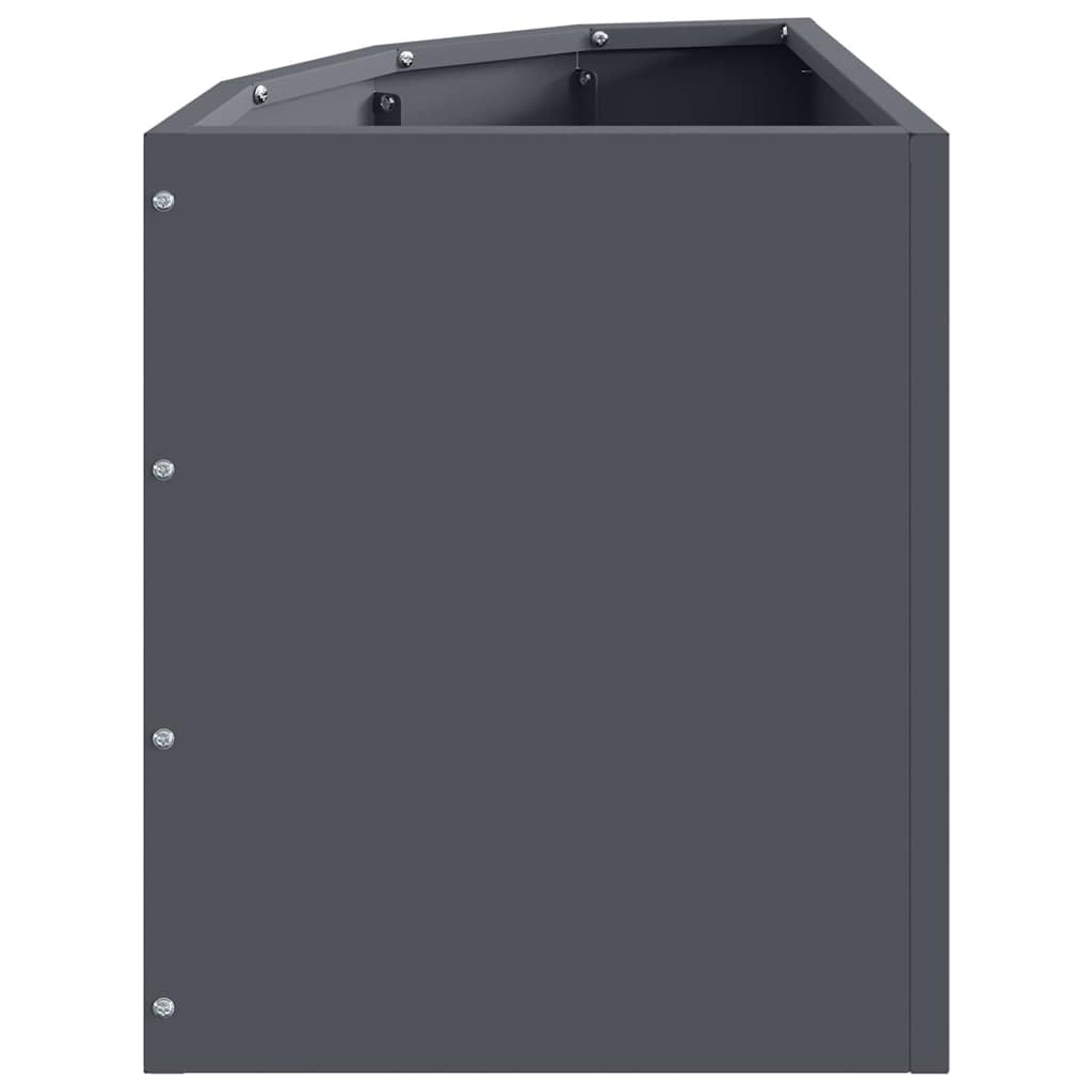 vidaXL Doniczka Różnorożna Antracyt 30 x 30 x 35 cm Stal
