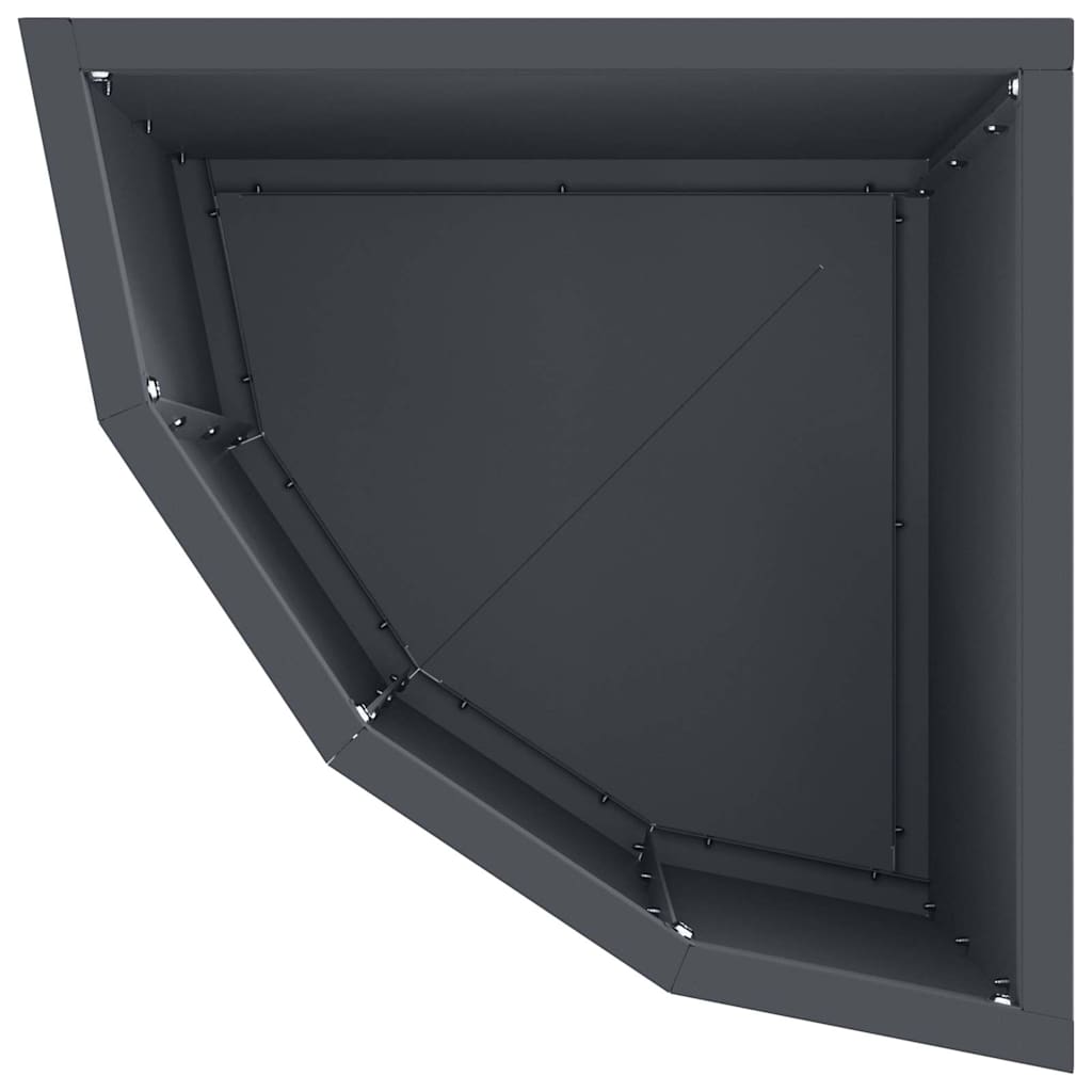 vidaXL Doniczka Różnorożna Antracyt 30 x 30 x 35 cm Stal