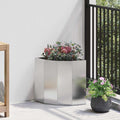 vidaXL Doniczka Różnorożna Srebrny 30 x 30 x 35 cm stal nierdzewna