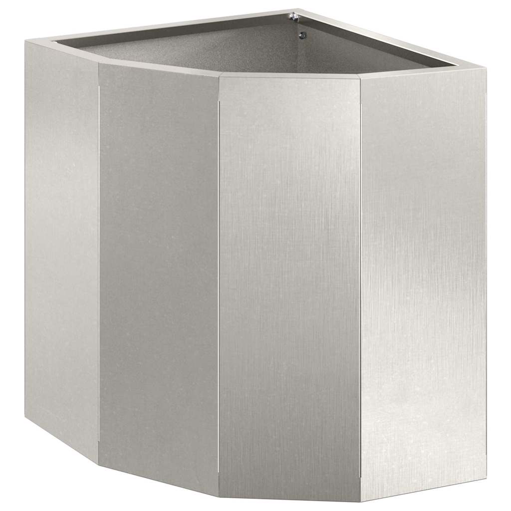 vidaXL Doniczka Różnorożna Srebrny 30 x 30 x 35 cm stal nierdzewna