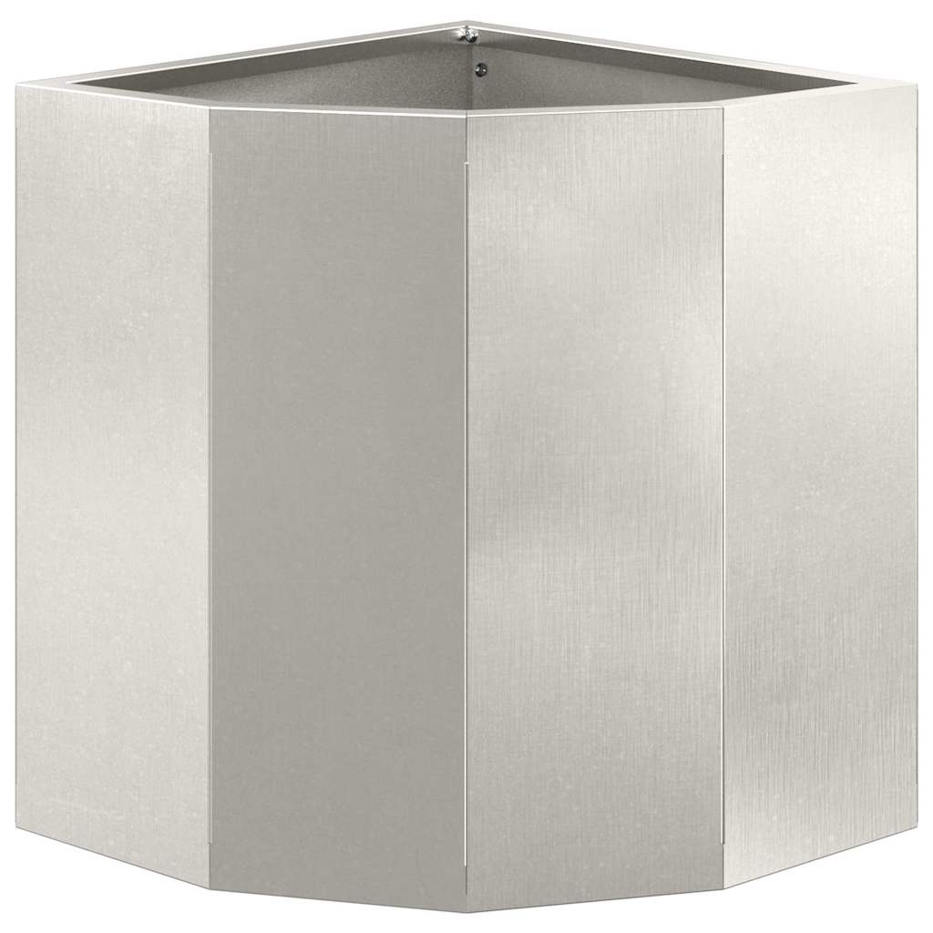 vidaXL Doniczka Różnorożna Srebrny 30 x 30 x 35 cm stal nierdzewna