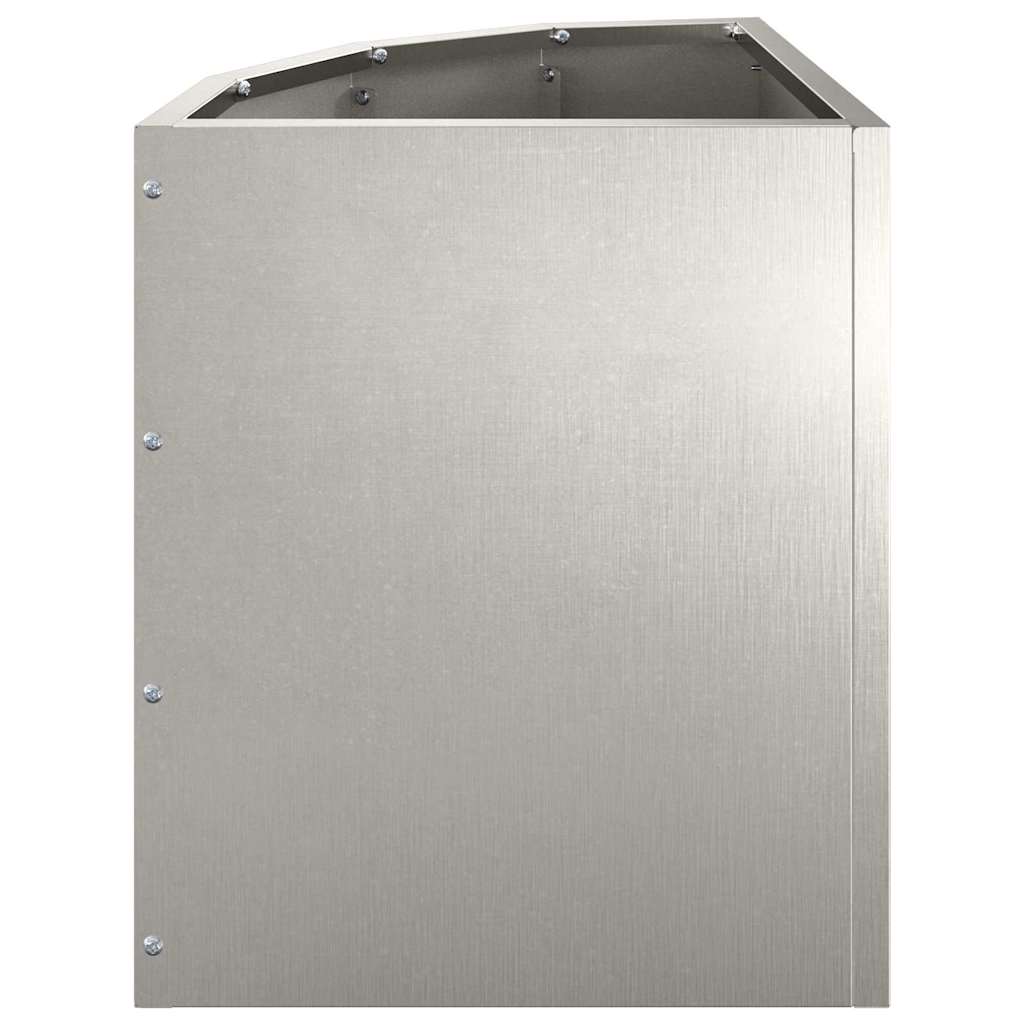 vidaXL Doniczka Różnorożna Srebrny 30 x 30 x 35 cm stal nierdzewna