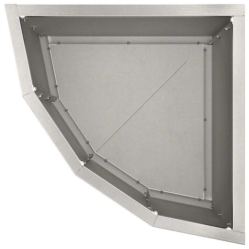 vidaXL Doniczka Różnorożna Srebrny 30 x 30 x 35 cm stal nierdzewna