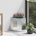 vidaXL Doniczka Różnorożna Srebrny 30 x 30 x 35 cm Stal galwanizowana