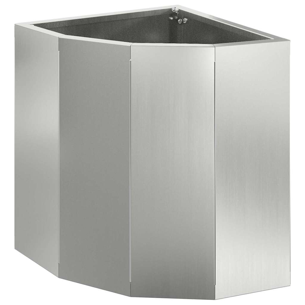 vidaXL Doniczka Różnorożna Srebrny 30 x 30 x 35 cm Stal galwanizowana