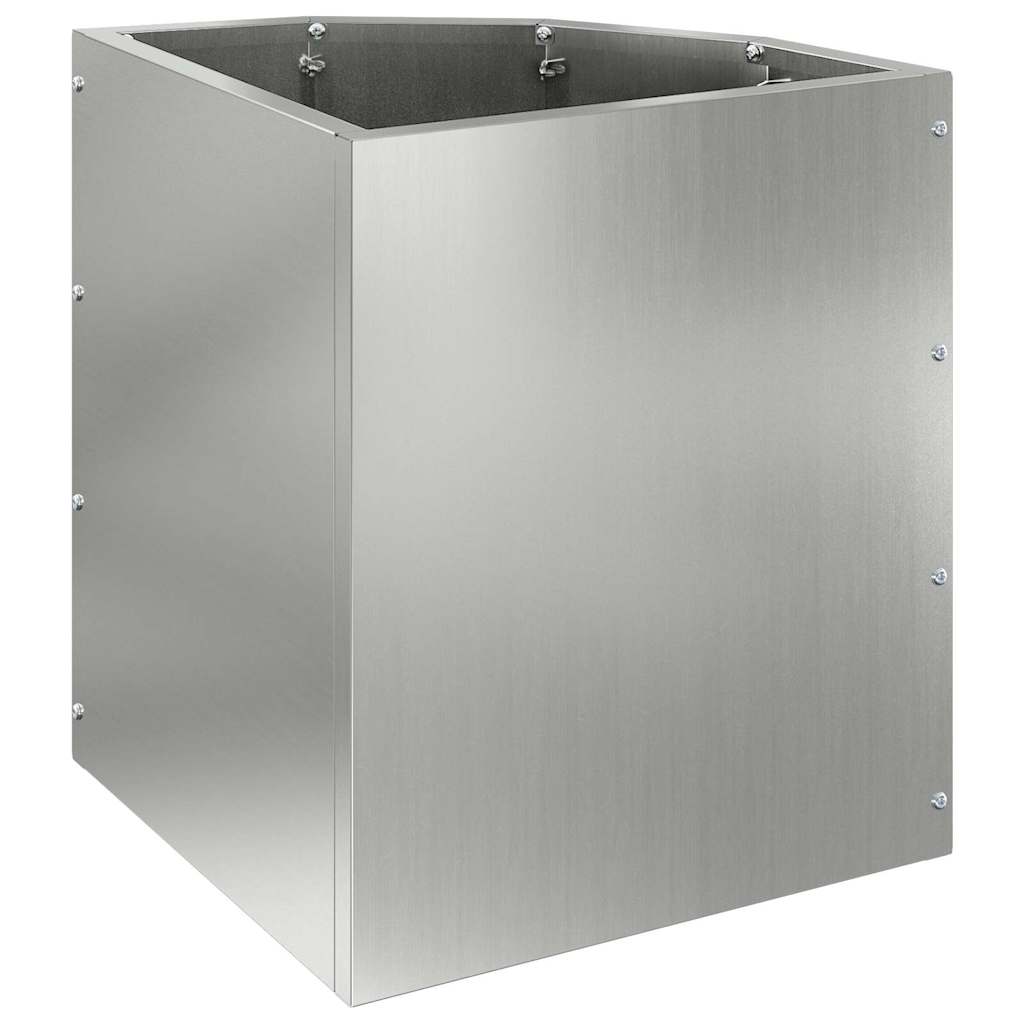 vidaXL Doniczka Różnorożna Srebrny 30 x 30 x 35 cm Stal galwanizowana