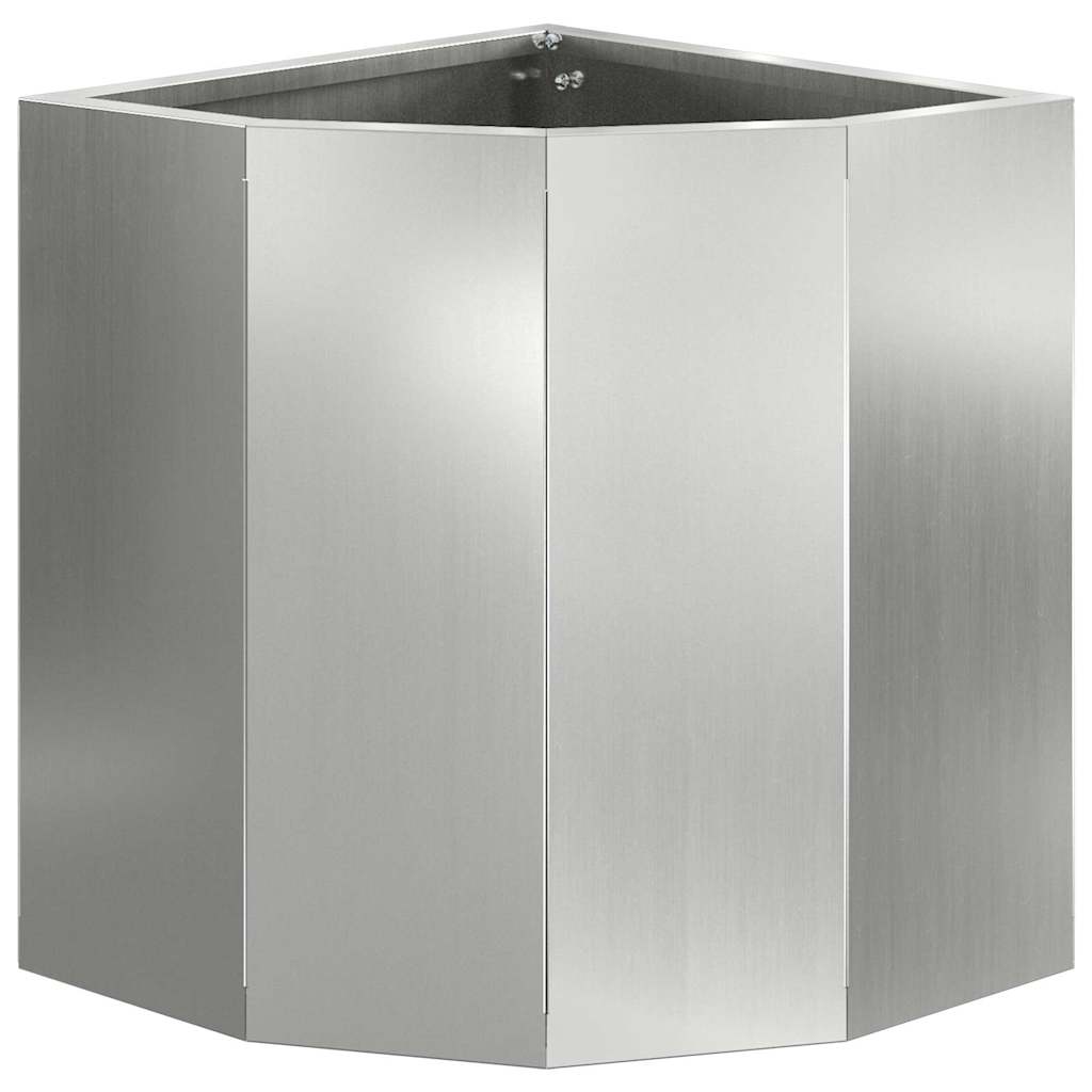 vidaXL Doniczka Różnorożna Srebrny 30 x 30 x 35 cm Stal galwanizowana