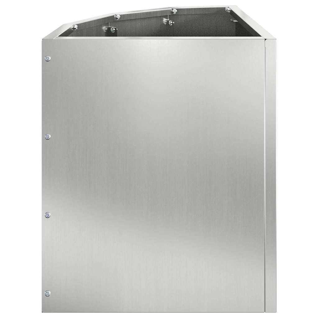 vidaXL Doniczka Różnorożna Srebrny 30 x 30 x 35 cm Stal galwanizowana