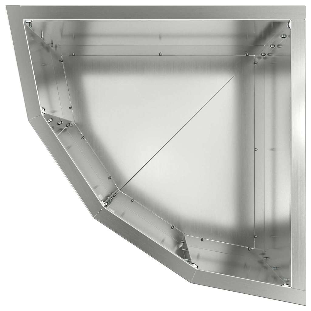 vidaXL Doniczka Różnorożna Srebrny 30 x 30 x 35 cm Stal galwanizowana