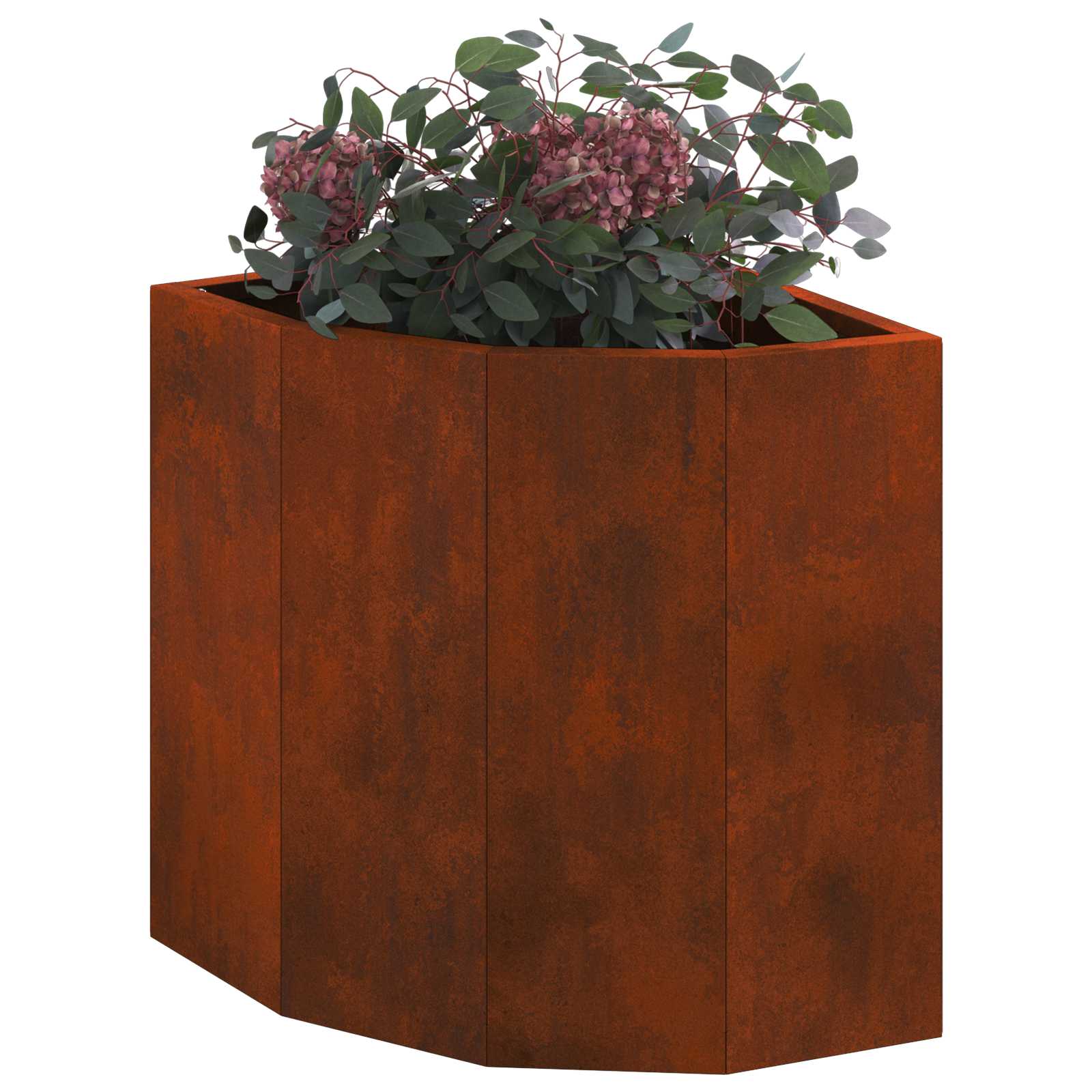 vidaXL Doniczka Różnorożna Rdzawy 30 x 30 x 35 cm stal kortenowska
