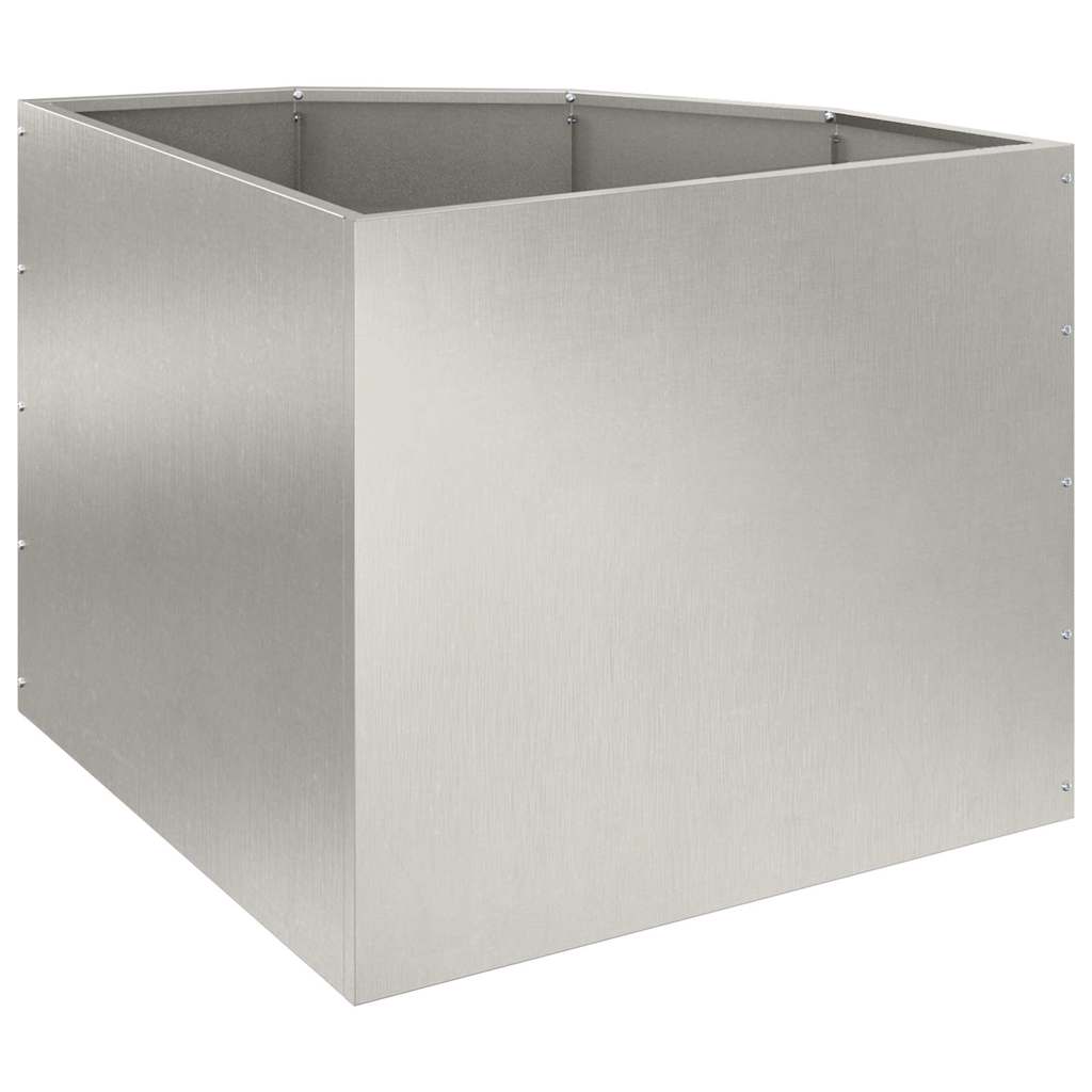 vidaXL Doniczka Różnorożna Srebrny 60 x 60 x 50 cm stal nierdzewna