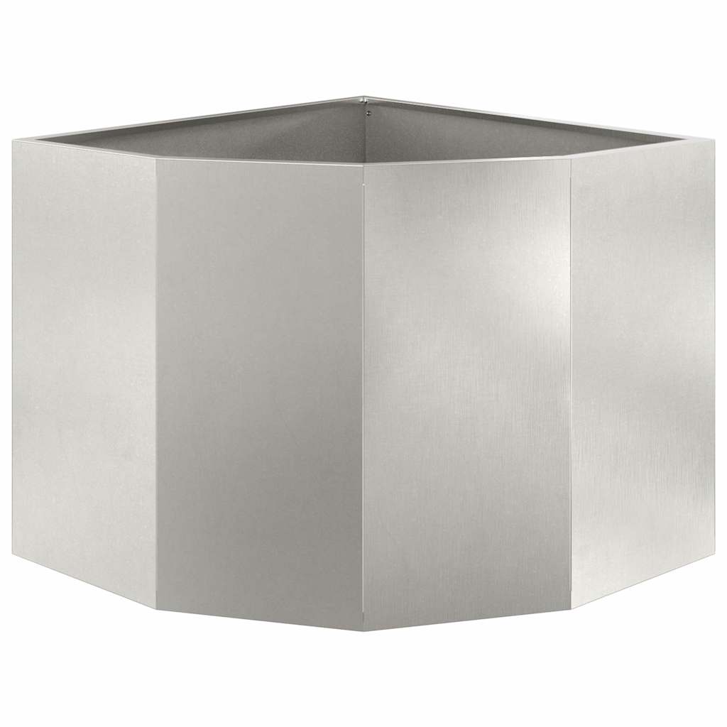 vidaXL Doniczka Różnorożna Srebrny 60 x 60 x 50 cm stal nierdzewna