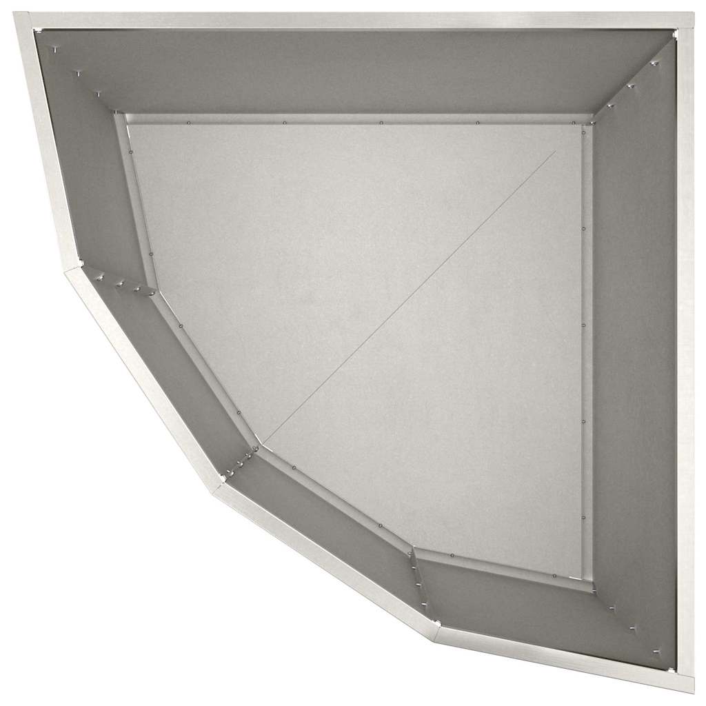 vidaXL Doniczka Różnorożna Srebrny 60 x 60 x 50 cm stal nierdzewna
