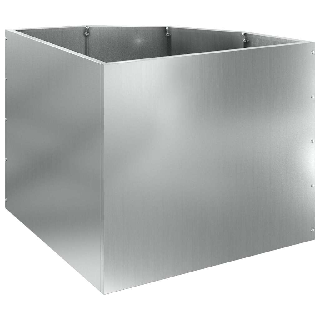 vidaXL Doniczka Różnorożna Srebrny 60 x 60 x 50 cm Stal galwanizowana