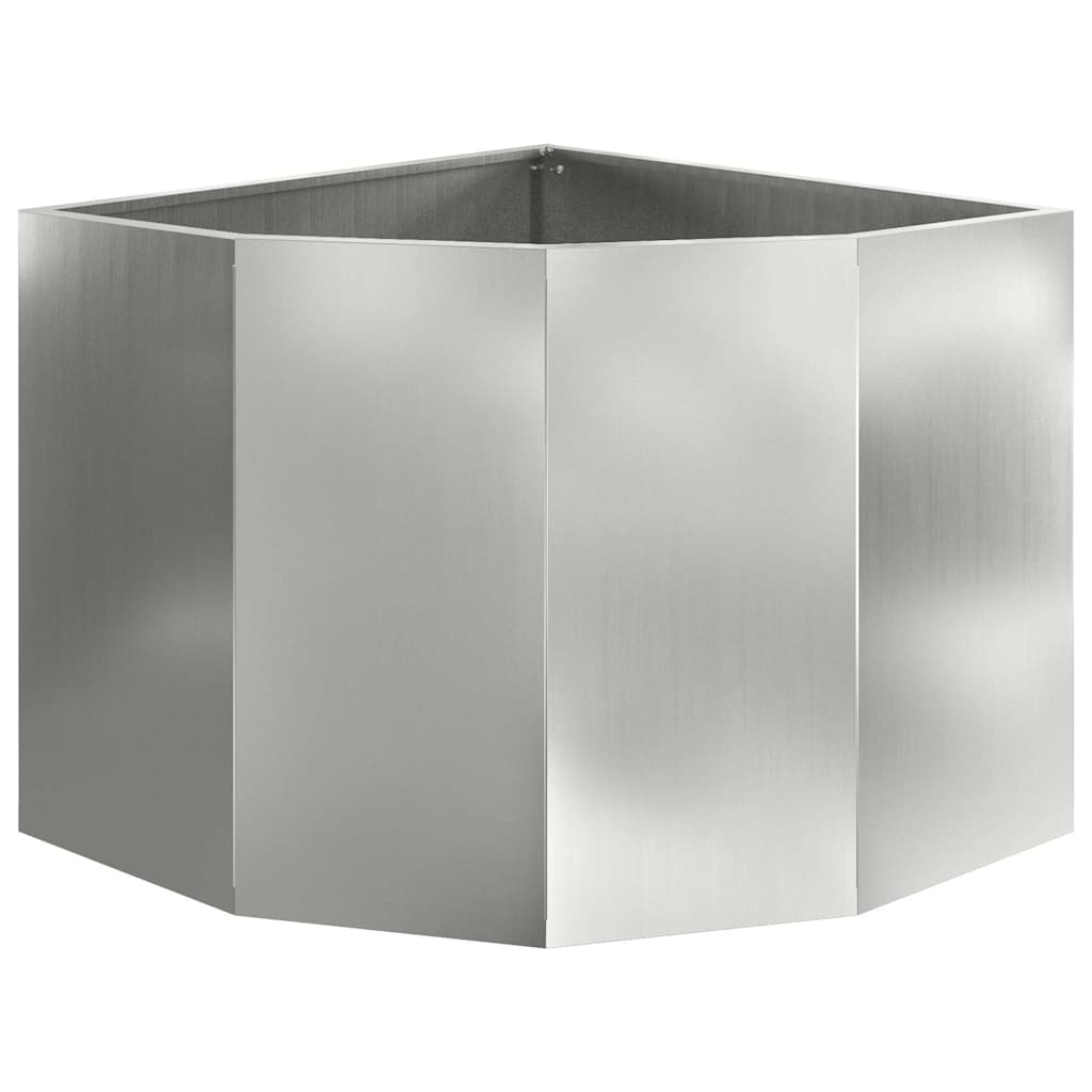 vidaXL Doniczka Różnorożna Srebrny 60 x 60 x 50 cm Stal galwanizowana