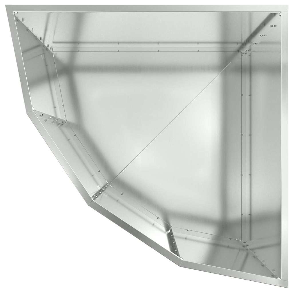 vidaXL Doniczka Różnorożna Srebrny 60 x 60 x 50 cm Stal galwanizowana