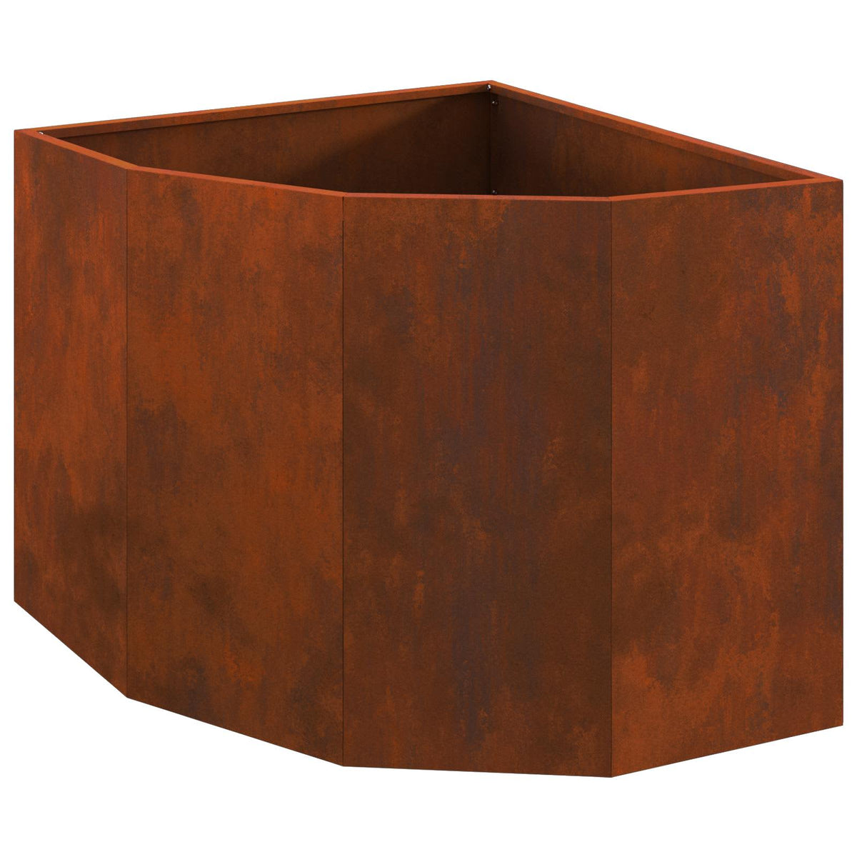 vidaXL Doniczka Różnorożna Rdzawy 60 x 60 x 50 cm Stal kortenowska