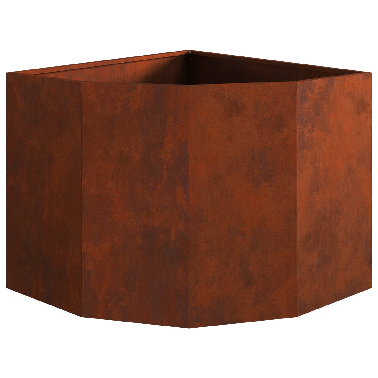 vidaXL Doniczka Różnorożna Rdzawy 60 x 60 x 50 cm Stal kortenowska