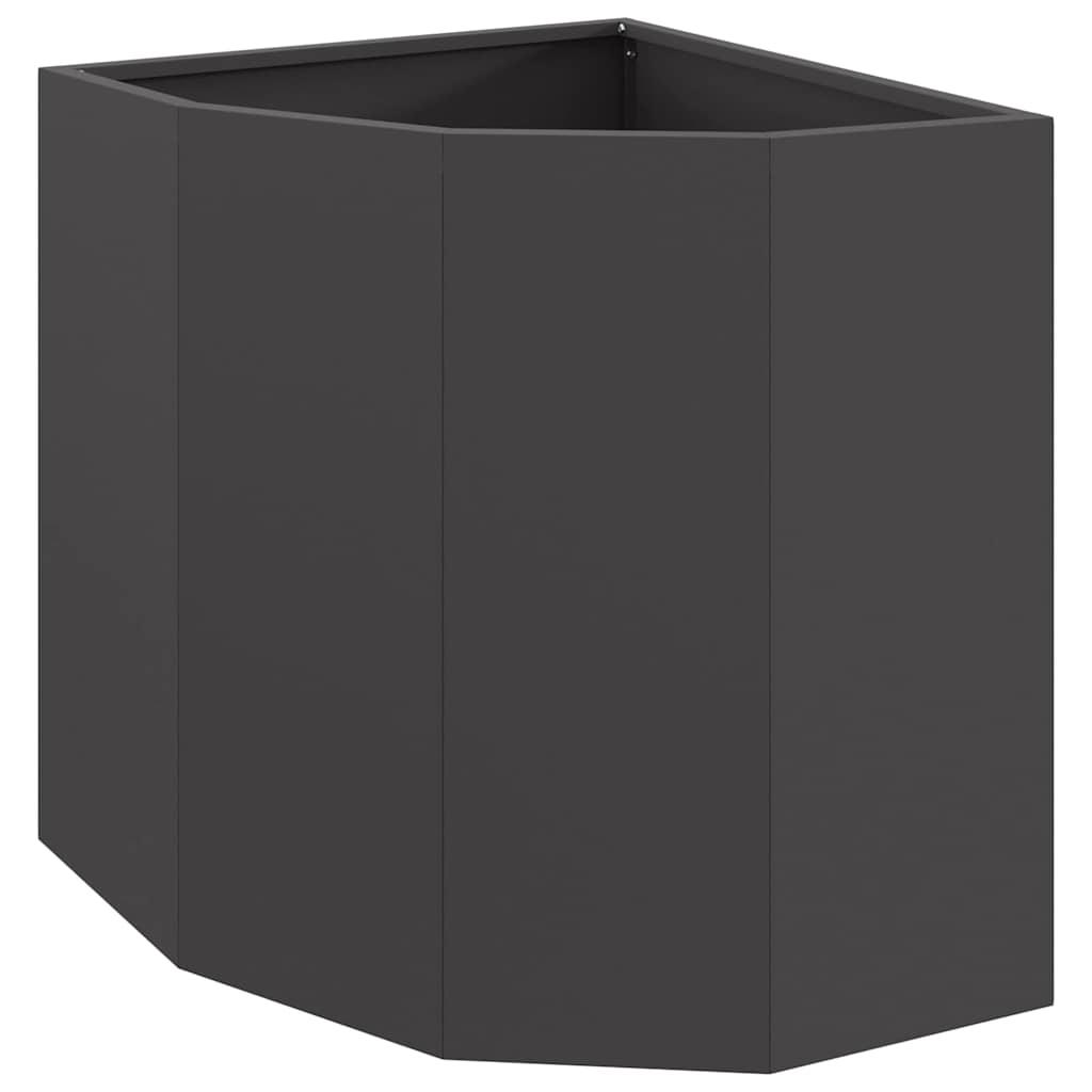 vidaXL Doniczka Różnorożna Czarny 45 x 45 x 50 cm Stal