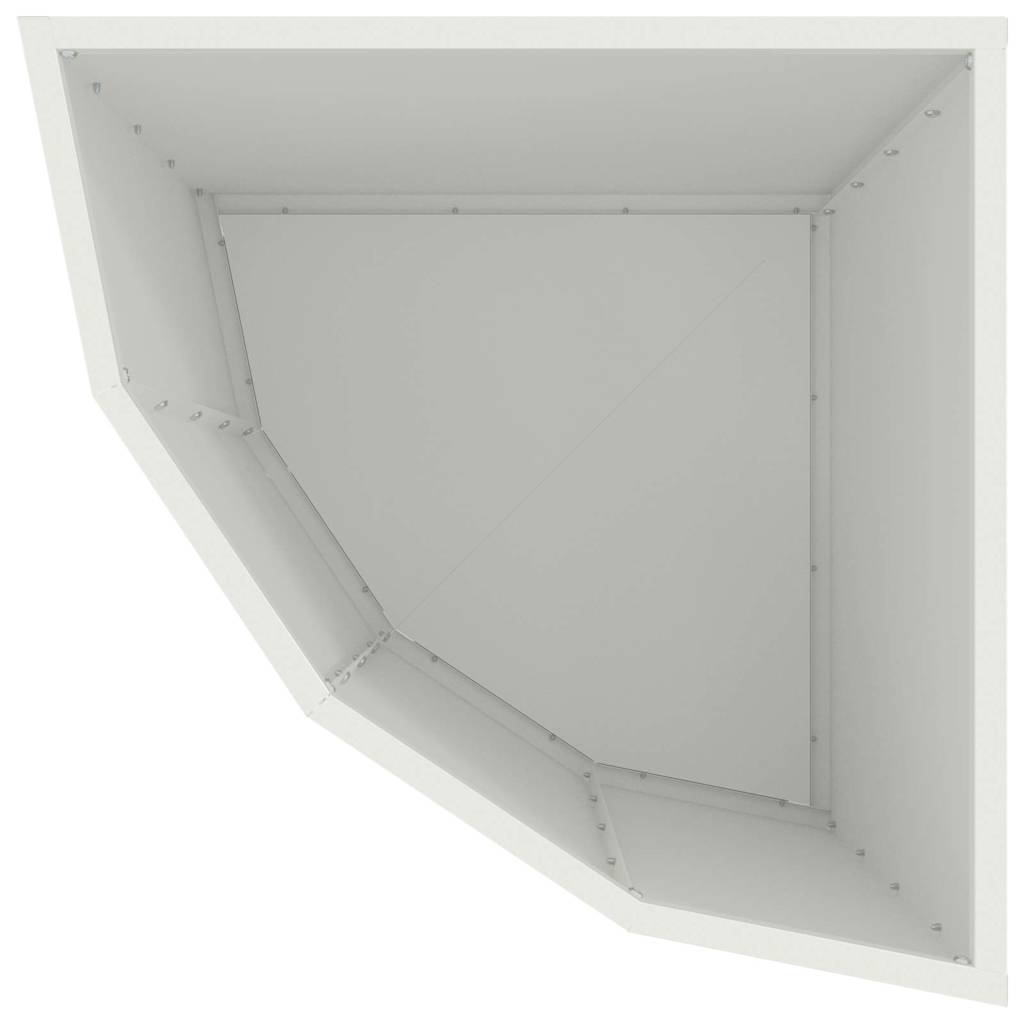 vidaXL Doniczka Różnorożna Biały 45 x 45 x 50 cm Stal