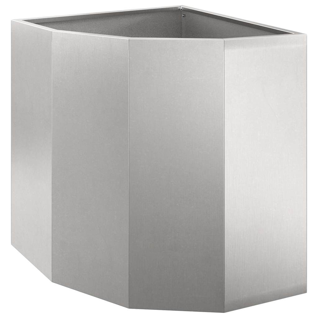 vidaXL Doniczka Różnorożna Srebrny 45 x 45 x 50 cm stal nierdzewna