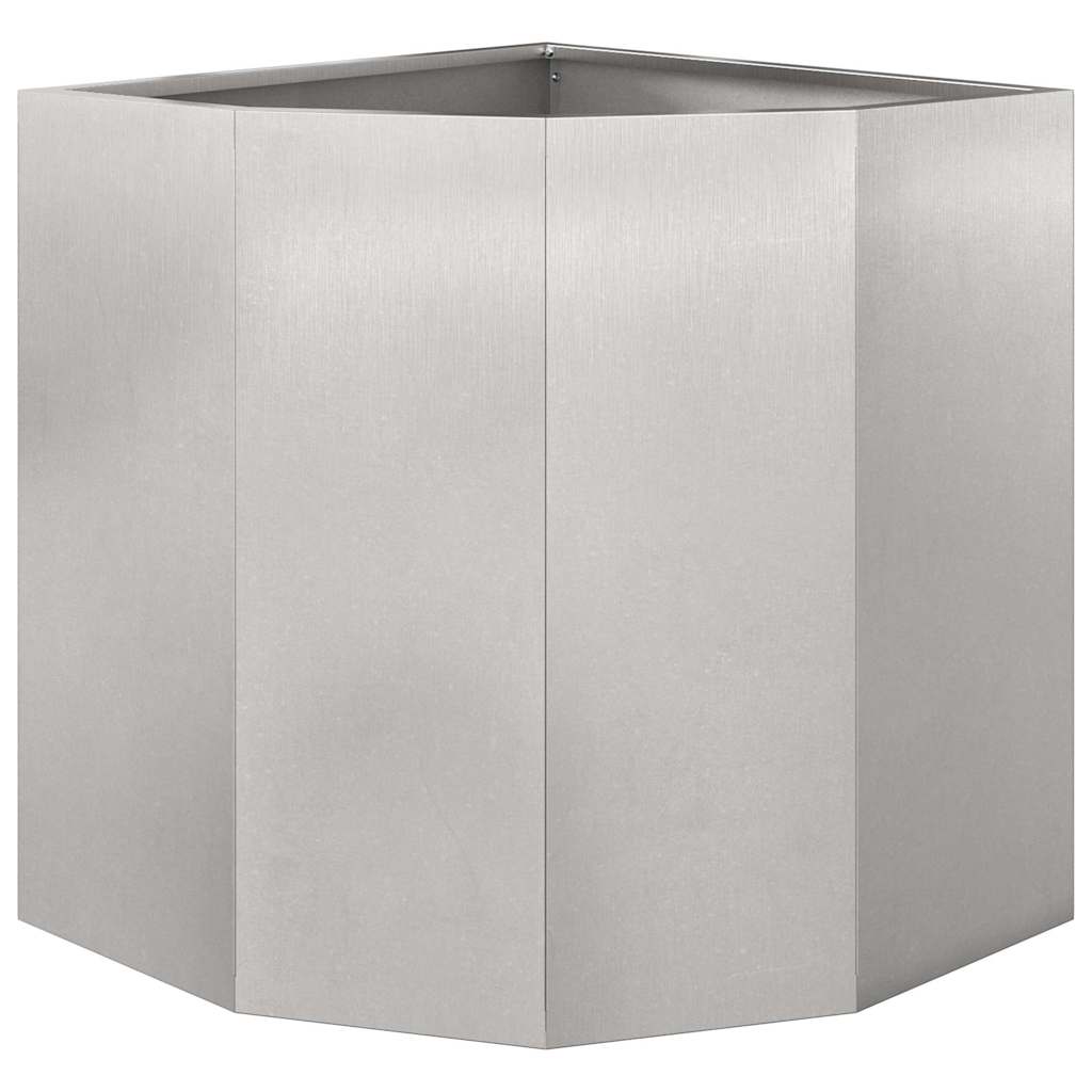 vidaXL Doniczka Różnorożna Srebrny 45 x 45 x 50 cm stal nierdzewna