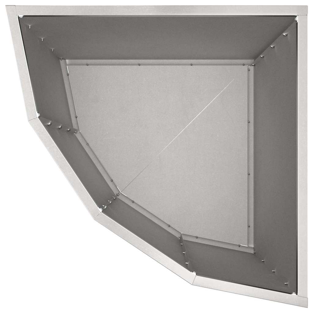 vidaXL Doniczka Różnorożna Srebrny 45 x 45 x 50 cm stal nierdzewna