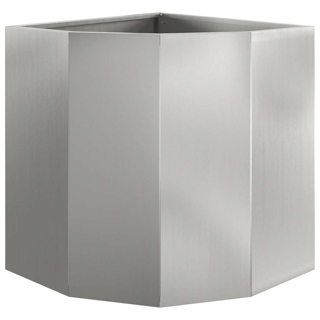vidaXL Doniczka Różnorożna Srebrny 45 x 45 x 50 cm Stal galwanizowana