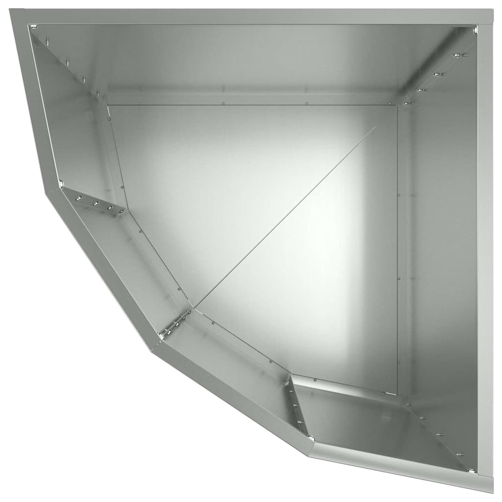 vidaXL Doniczka Różnorożna Srebrny 45 x 45 x 50 cm Stal galwanizowana